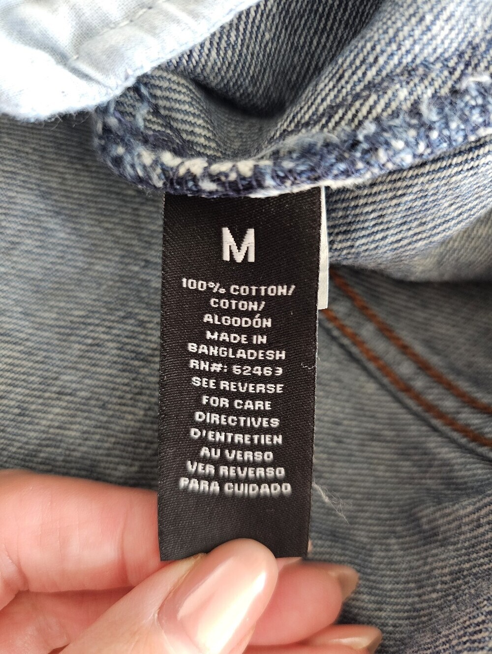 Celebrity Pink Dark Blue Distressed Denim Jacket - Picture 7 of 9
